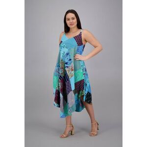 Ananta patchwork Bohemian Patchwork Long Umbrella Dress PAT-3266 H